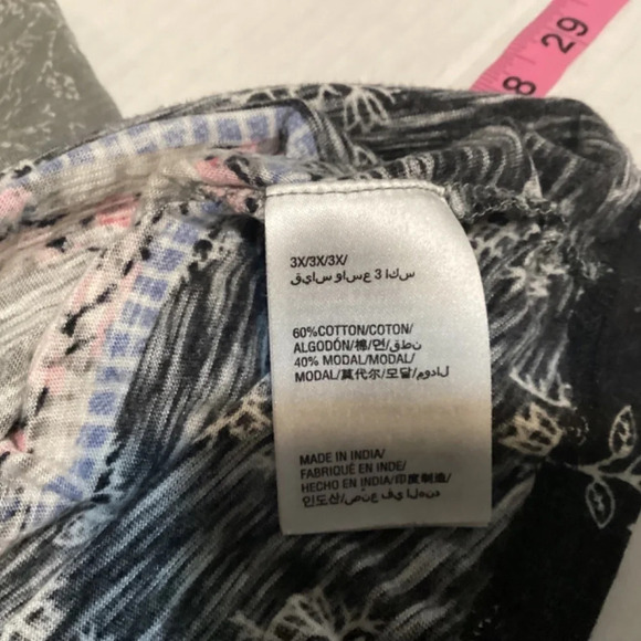 Style & co blouse womens SZ 3X Henley pullover cottagecore bohemian - Picture 8 of 11